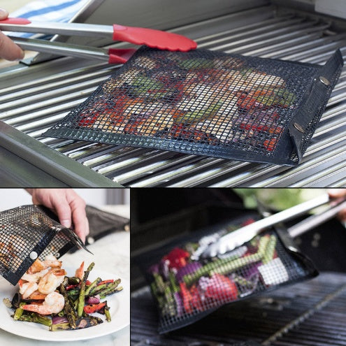 Reusable BBQ Grill Mesh Bag Non-stick Barbecue Baking Isolation Pad