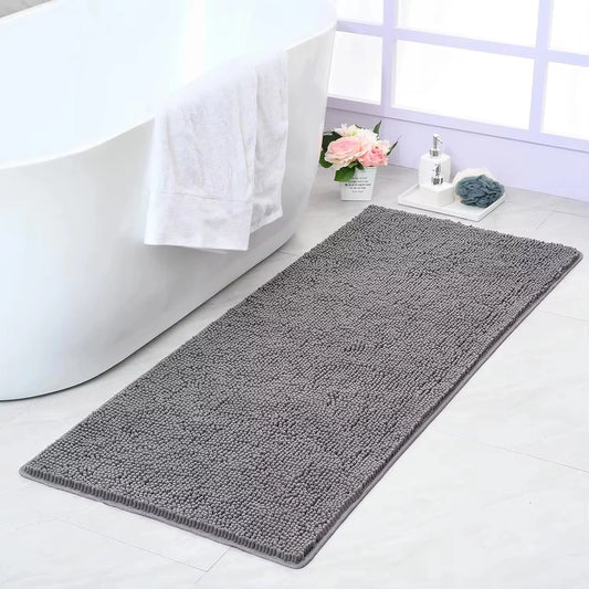 NOAHAS Non Slip Bathroom Rug Shaggy Bath Mat Washable Rugs  Bathroom Shower Soft Plush Chenille Absorbent Carpets Mats