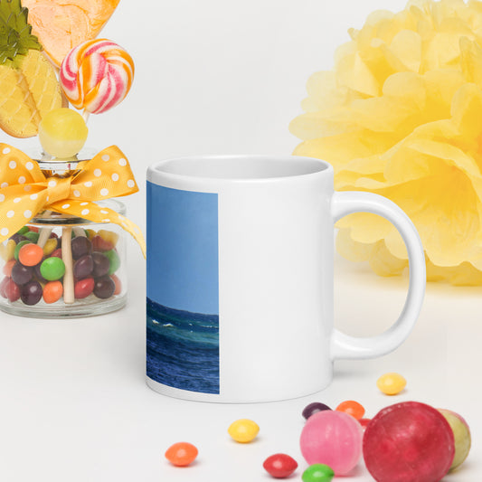 White glossy mug