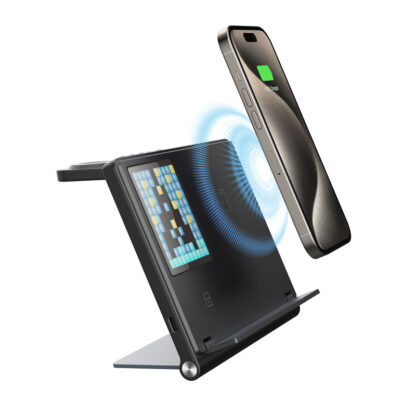 Trending Products Portable 5-in-1 Pixel Animation Foldable Wireless Charger Stand Pad for Mobile Phone Smart Watch Earphone - Image 7