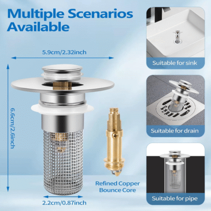 Bathroom Sink Drain Strainer for 1.1-1.29 Inch - Image 3