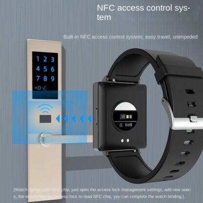Smart Watch Heart Rate Blood Pressure Temperature Sleep Monitoring Smart Sports Watch NFC Access Control Wristband - Image 3