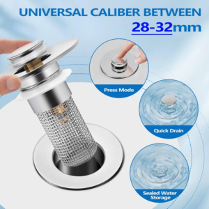 Bathroom Sink Drain Strainer for 1.1-1.29 Inch