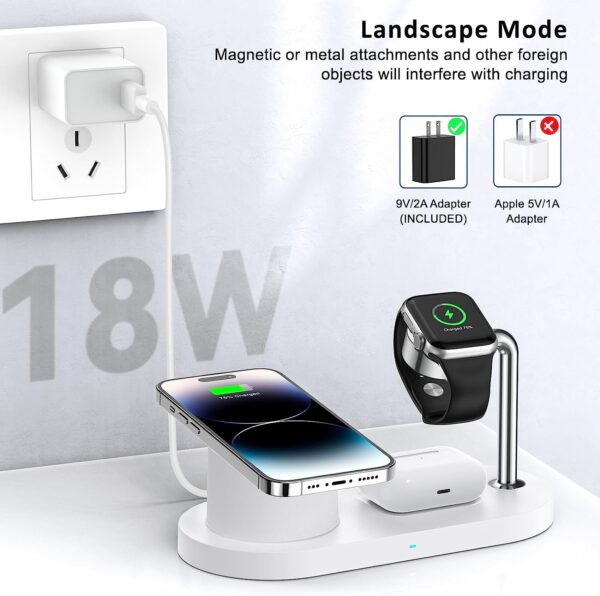 MagSafe magnetic suction three-in-one suitable for Apple mobile phone 15w wireless charging