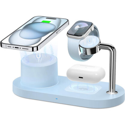 MagSafe magnetic suction three-in-one suitable for Apple mobile phone 15w wireless charging - Image 2