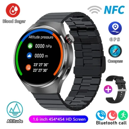 GT4 Pro Health Smart Watch Men 360*360 AMOLED Screen NFC GPS Tracker Compass BT call Blood oxygen IP68 Sport Smartwatch 2025New - Image 9