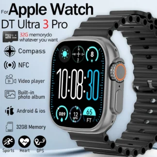 Fashion NEW DT Ultra 3 32GB Smart Watch Google Map Music Video Player HD Bluetooth Call APP Store NFC Smart AI Voice Sport Watch