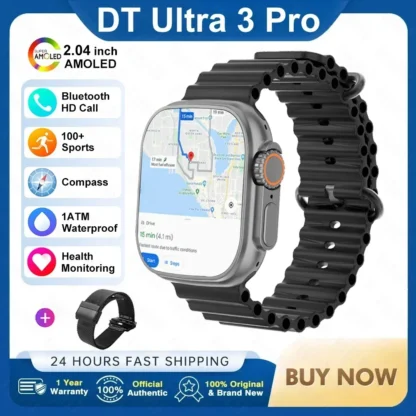 Fashion NEW DT Ultra 3 32GB Smart Watch Google Map Music Video Player HD Bluetooth Call APP Store NFC Smart AI Voice Sport Watch - Image 12