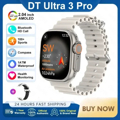Fashion NEW DT Ultra 3 32GB Smart Watch Google Map Music Video Player HD Bluetooth Call APP Store NFC Smart AI Voice Sport Watch - Image 13