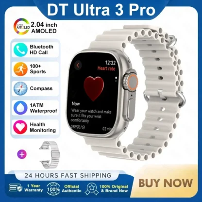 Fashion NEW DT Ultra 3 32GB Smart Watch Google Map Music Video Player HD Bluetooth Call APP Store NFC Smart AI Voice Sport Watch - Image 8
