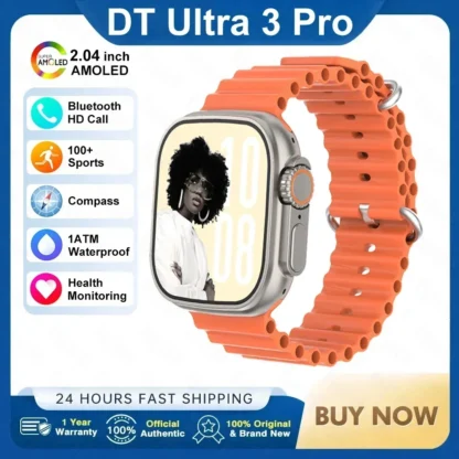 Fashion NEW DT Ultra 3 32GB Smart Watch Google Map Music Video Player HD Bluetooth Call APP Store NFC Smart AI Voice Sport Watch - Image 9