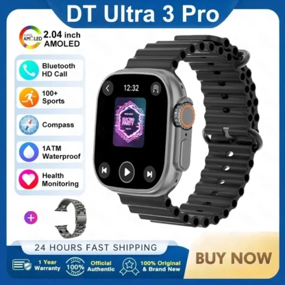 Fashion NEW DT Ultra 3 32GB Smart Watch Google Map Music Video Player HD Bluetooth Call APP Store NFC Smart AI Voice Sport Watch - Image 14