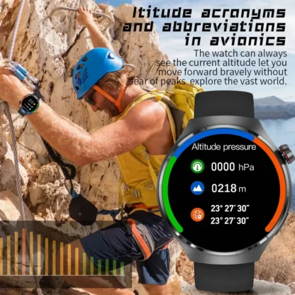 GT4 Pro Health Smart Watch Men 360*360 AMOLED Screen NFC GPS Tracker Compass BT call Blood oxygen IP68 Sport Smartwatch 2025New - Image 3