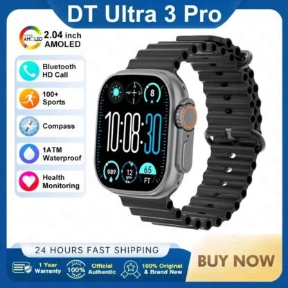Fashion NEW DT Ultra 3 32GB Smart Watch Google Map Music Video Player HD Bluetooth Call APP Store NFC Smart AI Voice Sport Watch - Image 7