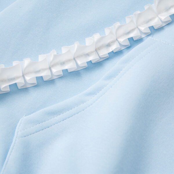 Heart shaped lace hooded sweatshirt