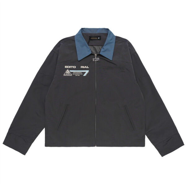 Letter printed workwear jacket