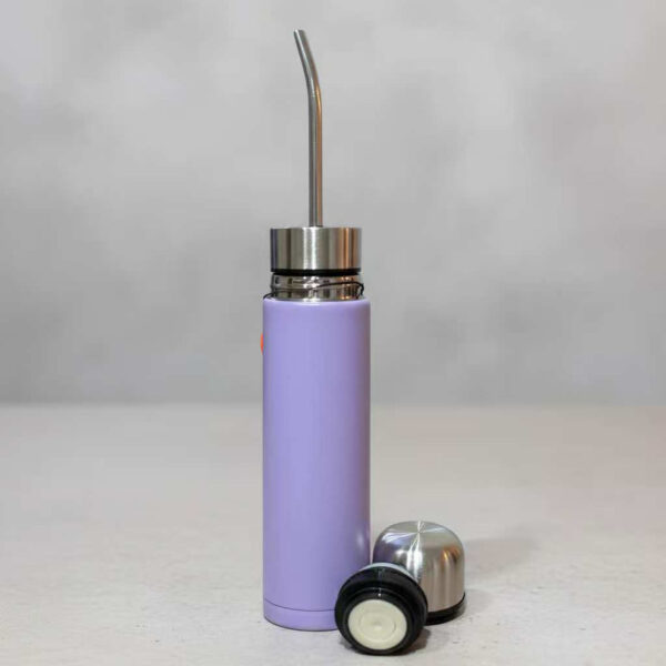 South American Mate Tea Travel Mug - Brazilian Filter Straw, Insulated Bullet Bottle, 3-in-1 Portable Mate Gourd Kit