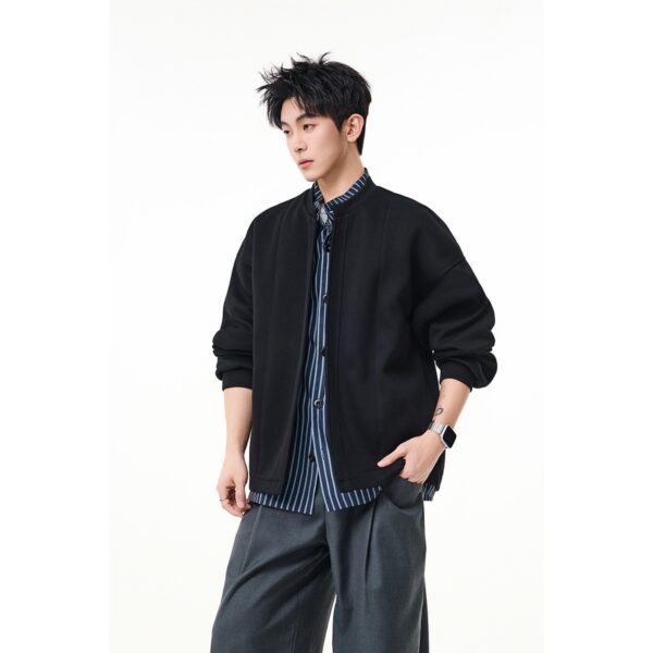 Stand-up Collar Hoodie  Youth Campus versatile Outerwear Top