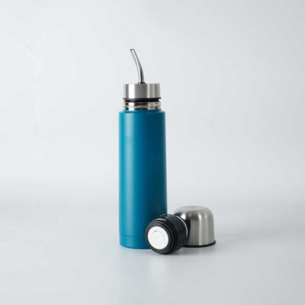 South American Mate Tea Travel Mug - Brazilian Filter Straw, Insulated Bullet Bottle, 3-in-1 Portable Mate Gourd Kit