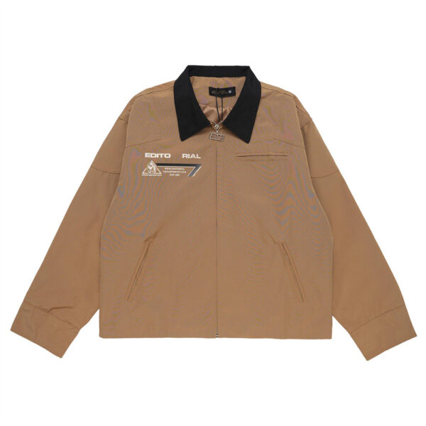 Letter printed workwear jacket