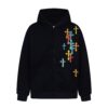 Cross hooded cardigan sweatshirt