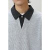 Loose Turn-down Collar Hoodie Men's Faux Two-piece Long Sleeve T-shirt
