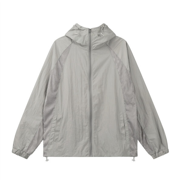 Splicing mesh breathable loose jacket