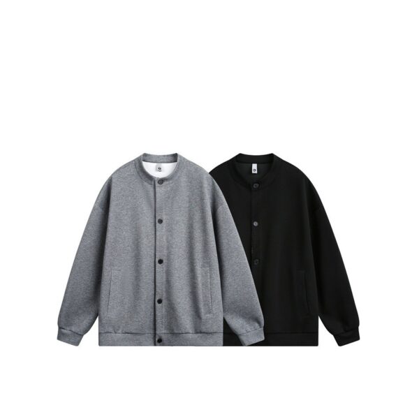 Casual Loose Round Neck Cardigan Sweatshirt