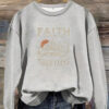 Round neck FAITH printed pullover sweatshirt