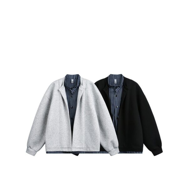 Stand-up Collar Hoodie  Youth Campus versatile Outerwear Top