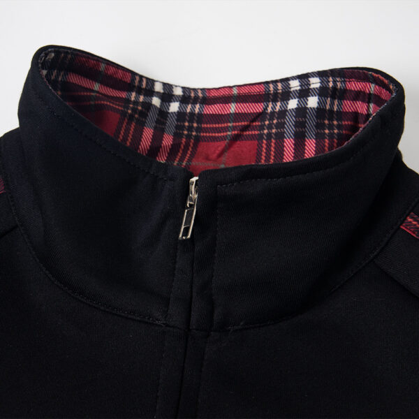 High necked cardigan sweatshirt