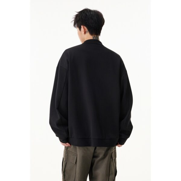 Casual Loose Round Neck Cardigan Sweatshirt