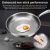 30cm Pure Titanium Nonstick Frying Pan - Coating-Free Patterned Meat Pan, Home Cooking Kitchen Utensil