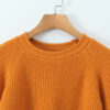 Simple soft and loose fitting pullover knitted sweater