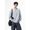Casual Crewneck Faux Two-Piece Long Sleeve T-Shirt Men's Sweatshirt