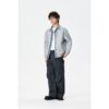 Loose Fit Lapel Work Jacket Mock Two-Piece Outerwear Men's Youth