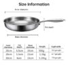 30cm Pure Titanium Nonstick Frying Pan - Coating-Free Patterned Meat Pan, Home Cooking Kitchen Utensil