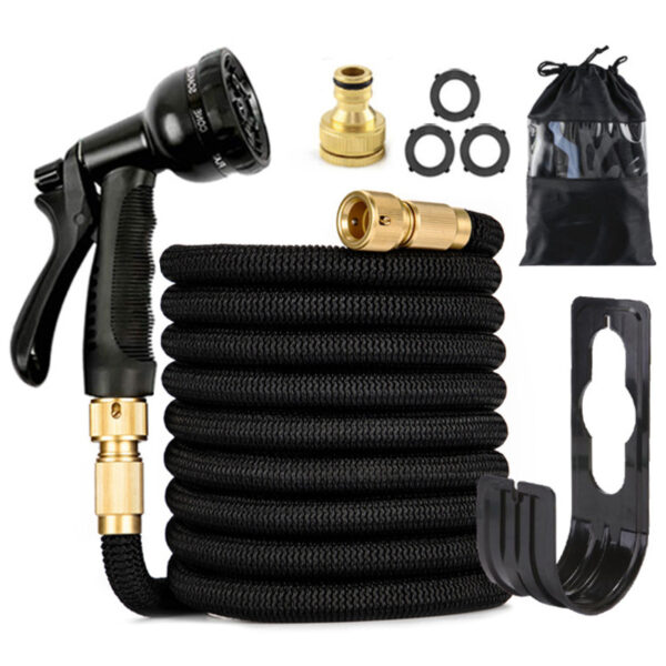 100 - ft Expandable Garden Hose with Nozzle. Light, Durable & Kink - Free for Car Wash & Outdoor Watering