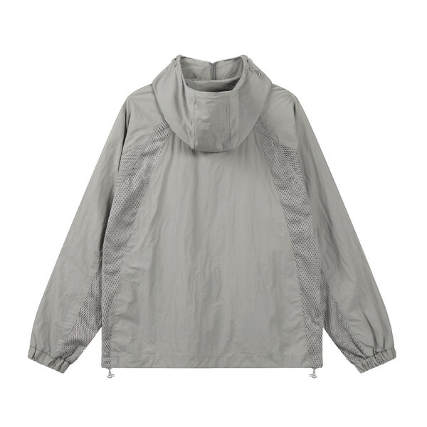 Splicing mesh breathable loose jacket
