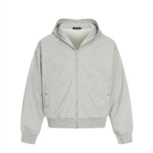 Hooded cardigan sweatshirt