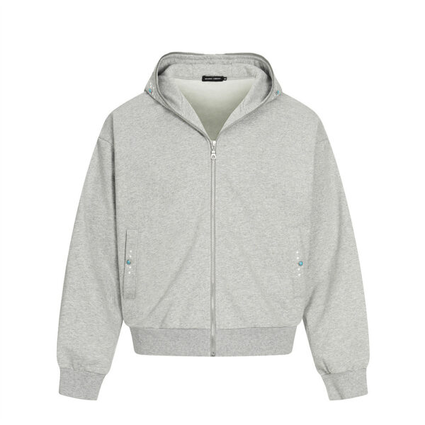 Hooded cardigan sweatshirt