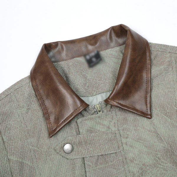 Tie dye distressed loose jacket with dark patterns