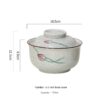 Ceramic instant noodle bowl, Chinese household tableware with lid