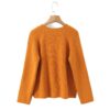 Simple soft and loose fitting pullover knitted sweater