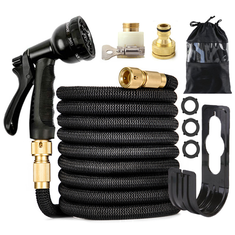 100 – ft Expandable Garden Hose with Nozzle. Light, Durable &amp; Kink – Free for Car Wash &amp; Outdoor Watering - familystoreplus.com