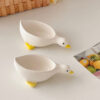 Cute duck-shaped dipping sauce dish, a ceramic condiment bowl for home use, suitable for soy sauce and vinegar.