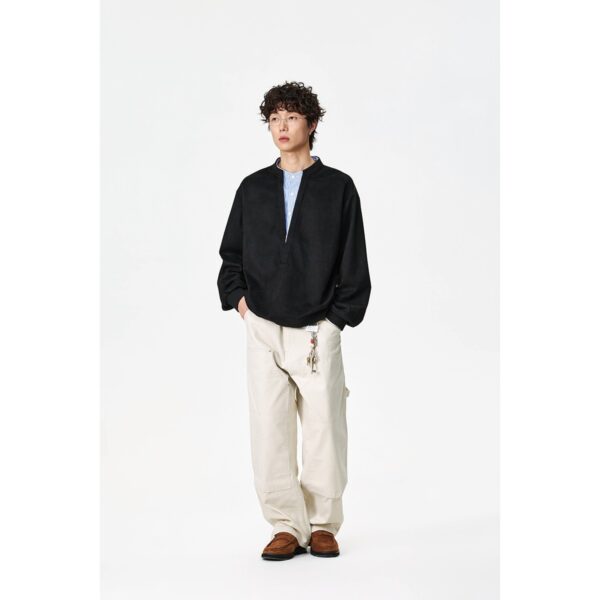 Faux Two-Piece Crewneck Pullover Hoodie Men's Loose Versatile Top