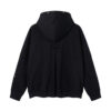 Retro rivet design zipper cardigan hooded jacket