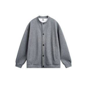 Casual Loose Round Neck Cardigan Sweatshirt