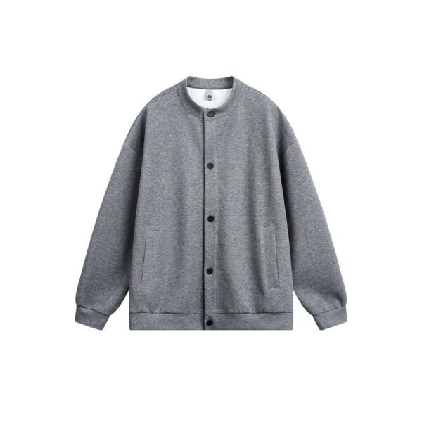 Casual Loose Round Neck Cardigan Sweatshirt